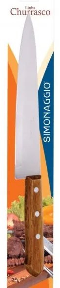 Нож готварски от неръждаема стомана 18см с дървена дръжка SIMONAGGIO-CHURRASCO (CH5214)