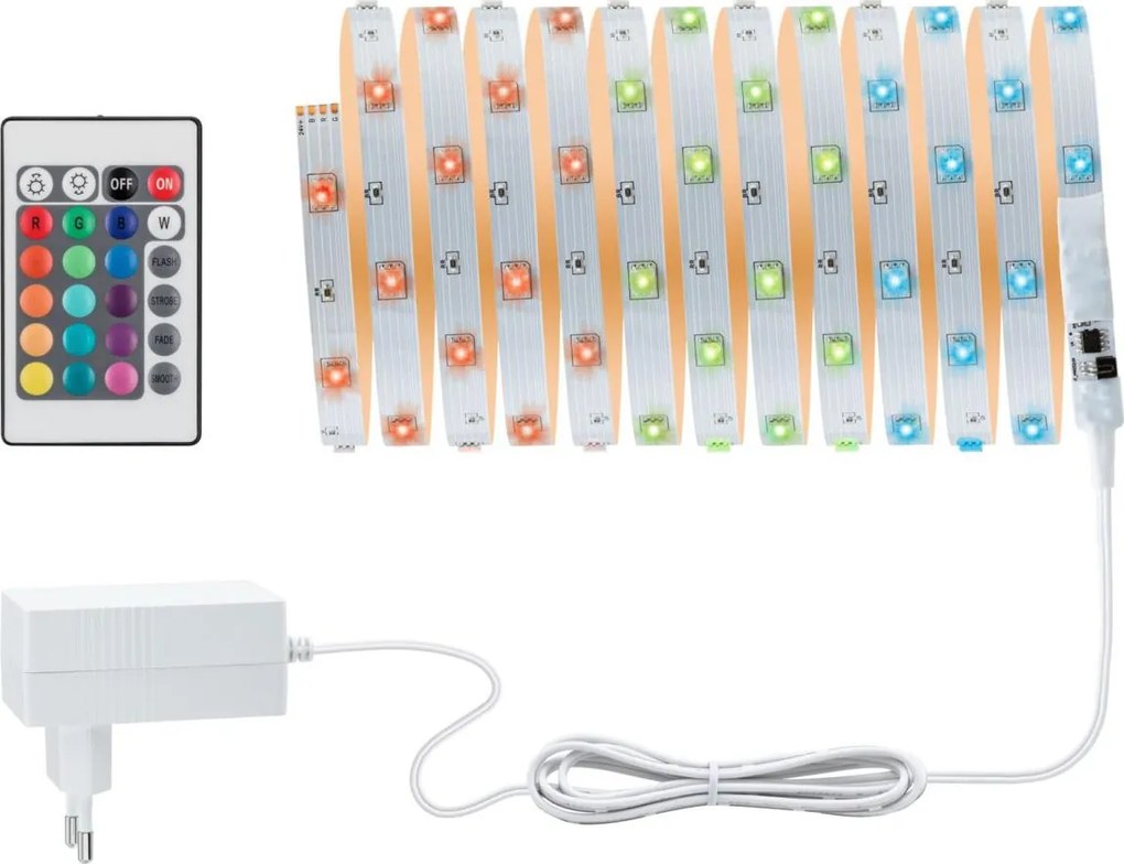 Paulmann 3988 - LED RGBW/13W димируема лента TIP 5 м 230V + дистанционно управление