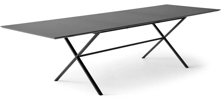 Черна сгъваема трапезна маса с черен плот 100x210 cm Meza – Hammel Furniture