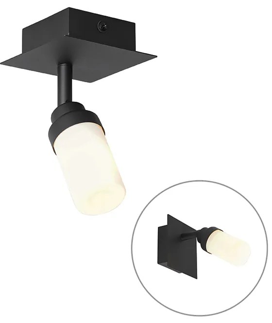 Модерен баня прожектор черен IP44 - Japie