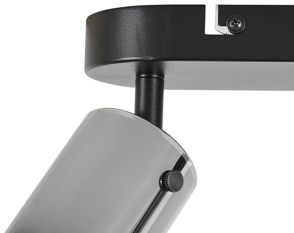 Модерен таванен прожектор Gunmetal 3-Lights въртящ се и регулируем - Drain