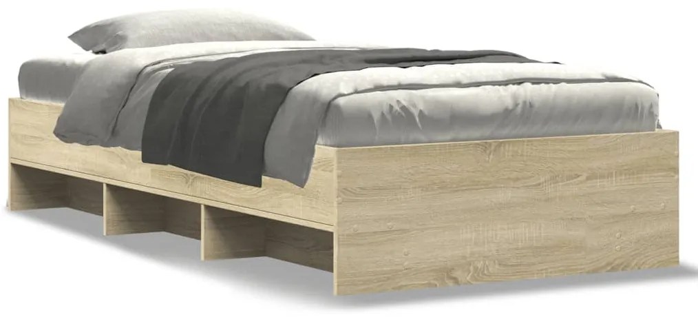 3295676 vidaXL Рамка за легло без матрак сонома дъб 90x200 см инженерно дърво
