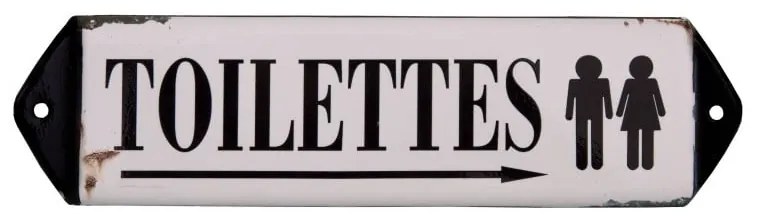 Метална табела 30,5x7 cm Toilettes – Antic Line
