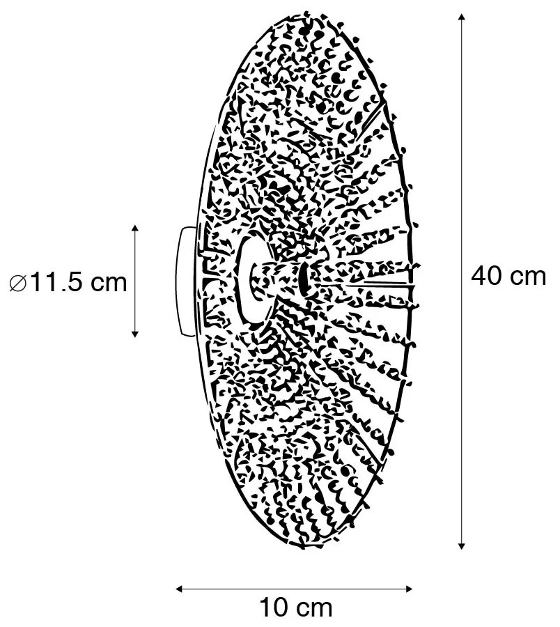 Ориенталски стенен аплик бежов с мъниста - Moti