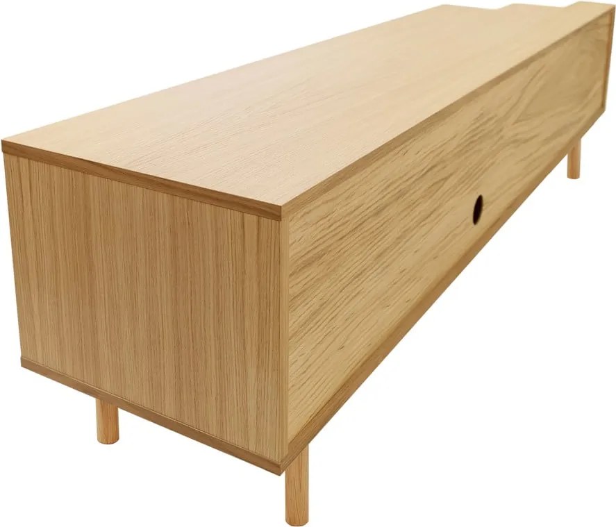 Маса за телевизор от декор от дъб в естествен цвят 189x50x44 cm Shift – Woodman