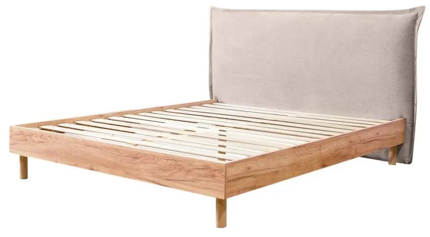 Бежово/естествено двойно легло с решетка 160x200 cm Charlie - Bobochic Paris