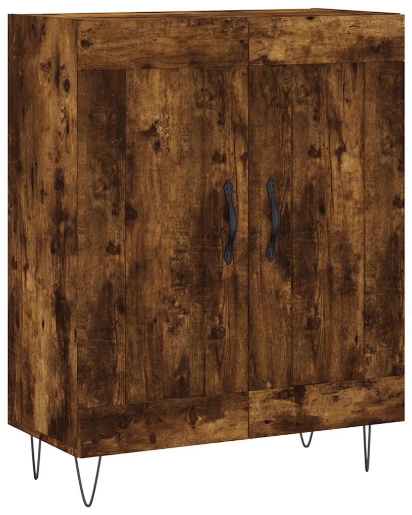 830193 vidaXL Сайдборд, опушен дъб, 69,5x34x90 см, инженерно дърво