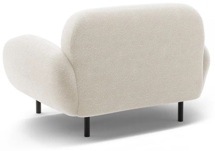 Бяло кресло от букле Poppy – Micadoni