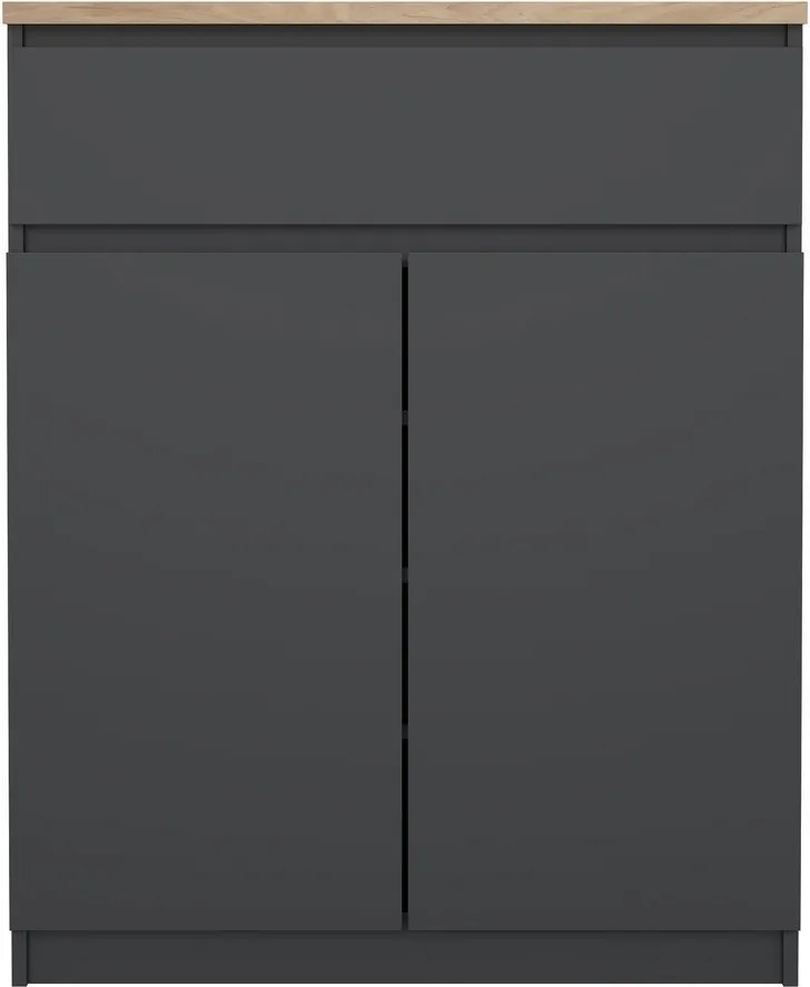Тъмносив скрин 80x100x40 cm Naia – Tvilum
