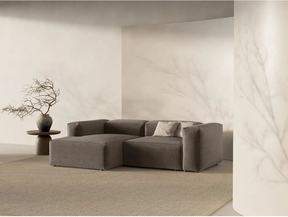 Кафяв ъглов диван (ляв ъгъл) Bergamo – Cosmopolitan Design