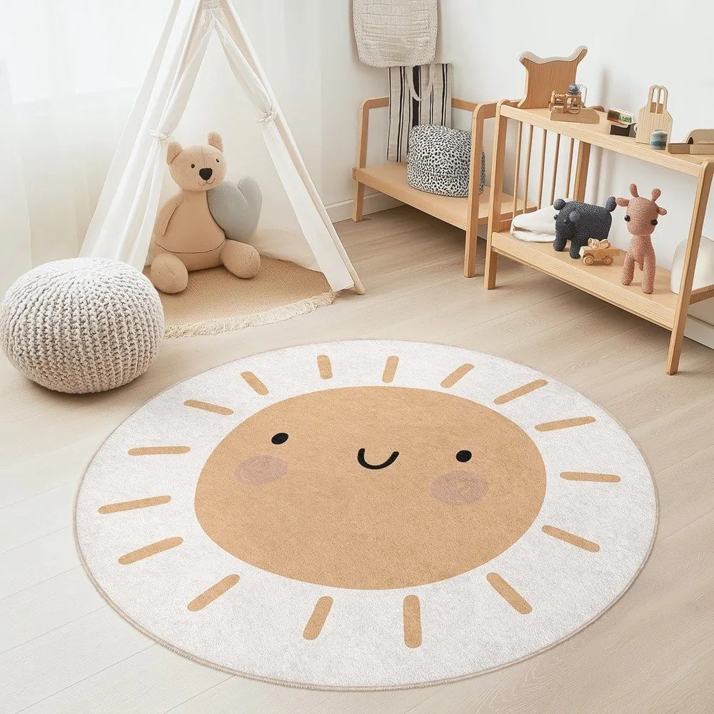 Детски килим подходящ за пране ø120 cm Sunny World – Mila Home