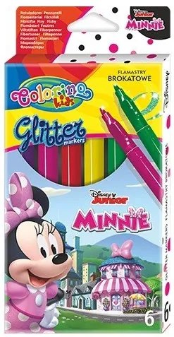 Colorino - Disney Junior Minnie Glitter маркери металик 6 цвята
