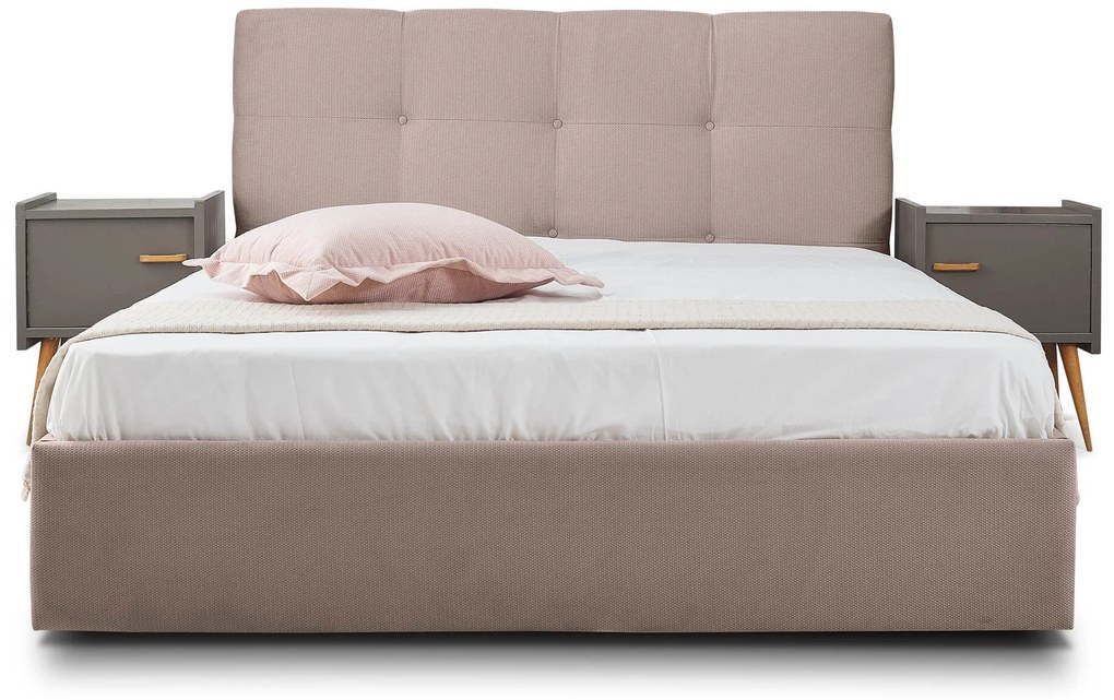 Тапицирано легло Famous-Gkri-160 x 200-Χωρίς μηχανισμό ανύψωσης