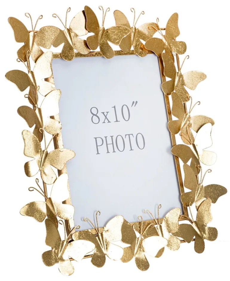 Метална стояща рамка в златисто 35x38 cm Butterfly – Mauro Ferretti