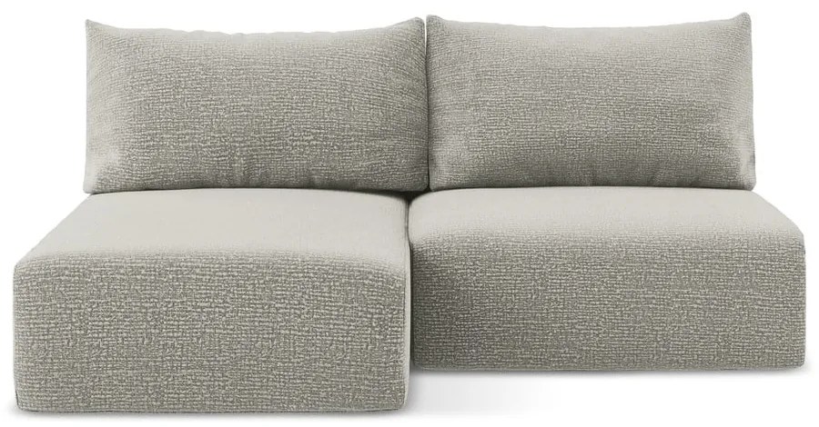 Светлосив разтегателен ъглов диван с място за съхранение (ляв ъгъл) Kalena – Makamii