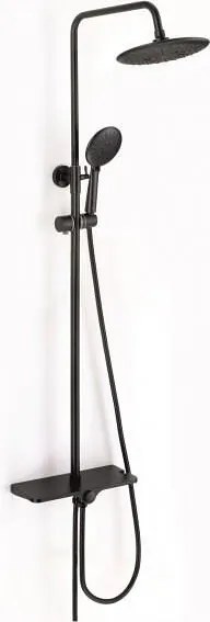 Душ система без смесител, с пита, слушалка и шлаух ICT 6106B KRISTI BLACK, Inter Ceramic