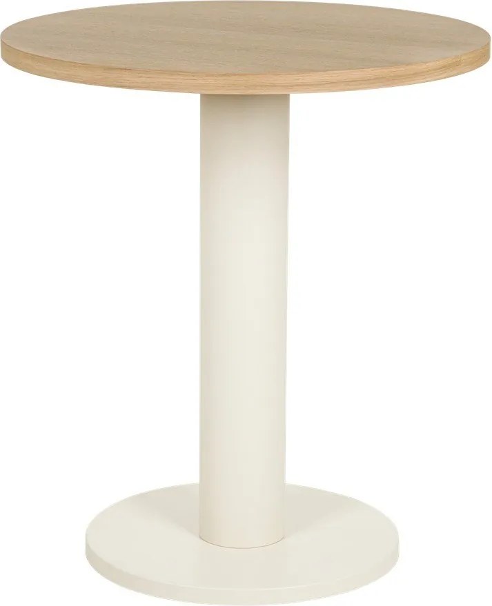 Кръгла трапезна маса с дъбов плот ø 65 cm Sool – noo.ma