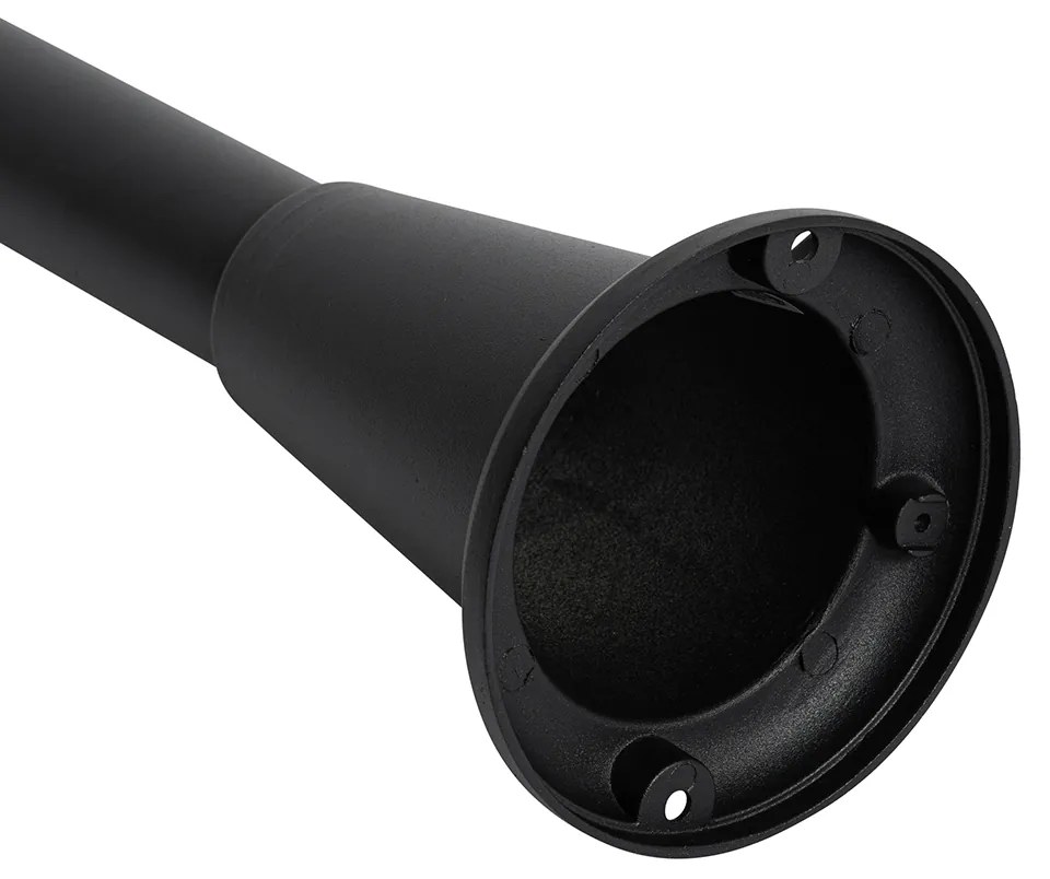 Външна стоеща лампа черна с опушено стъкло 100 см IP44 - Charlois