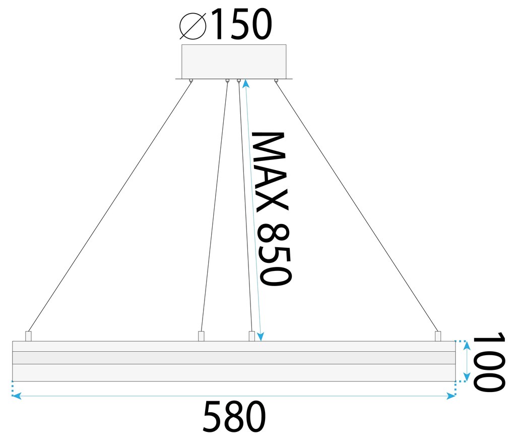 Пендел LED APP1672-CP GOLD