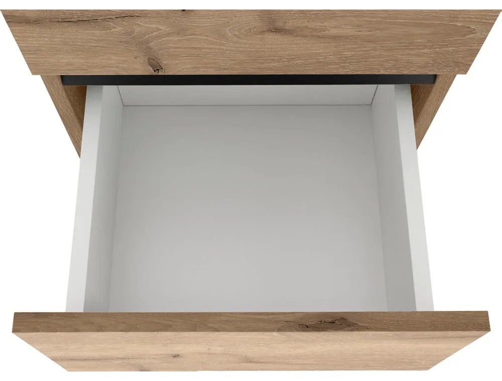 Висок шкаф за баня от декор от дъб в естествен цвят 38x130 cm Wisla – Støraa