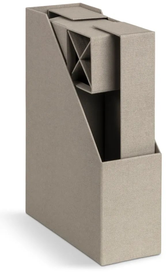 Картонени органайзери в комплект от 4 бр. Hugo Canvas Paper Laminate – Bigso