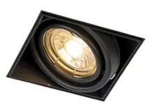 Интелигентен вграден прожектор черен с Wi-Fi GU10 Trimless - Oneon 1