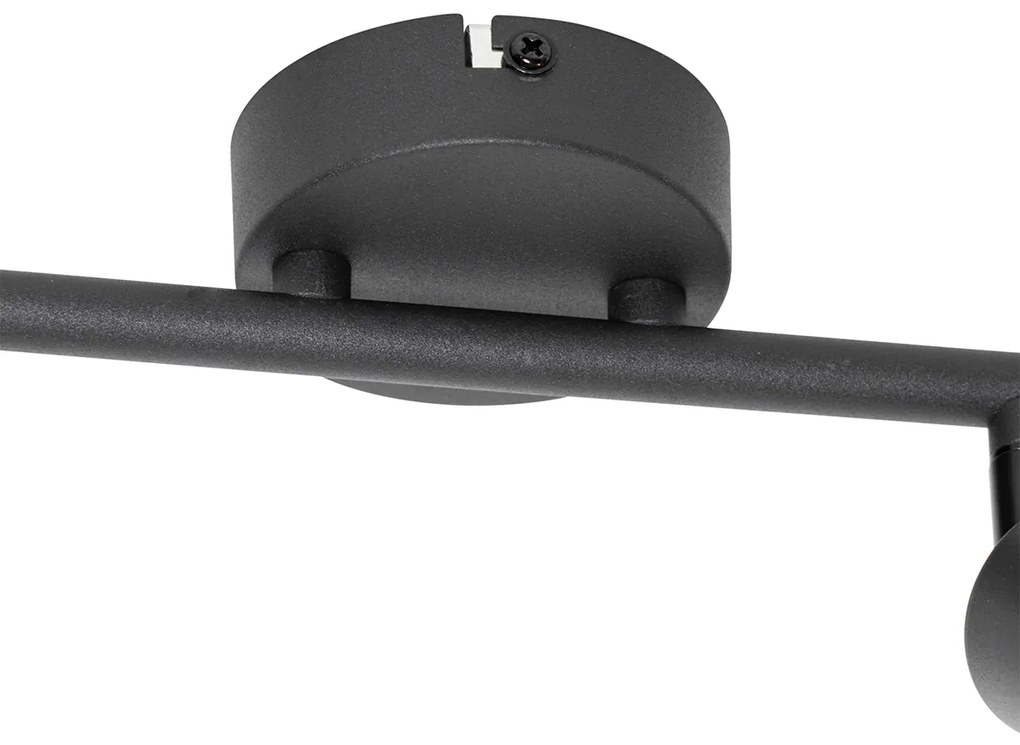 Ориенталски прожектор черен с бамбук 2-светлина - Rayan