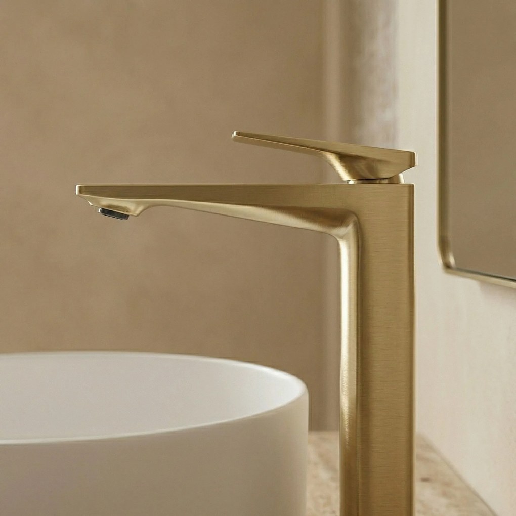 Смесител за мивка PREMIUM Rea Prime Brush Gold High