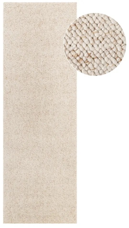 Кремава пътека подходяща за пране 80x240 cm Rocco Cream – Elle Decoration