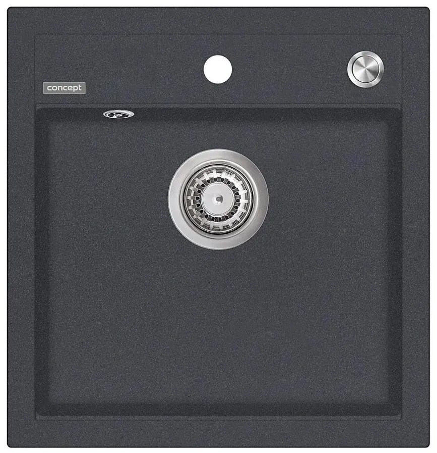 Concept DG00C50DG - Кухненска мивка CUBIS 49x51 см гранит/ тъмно сив