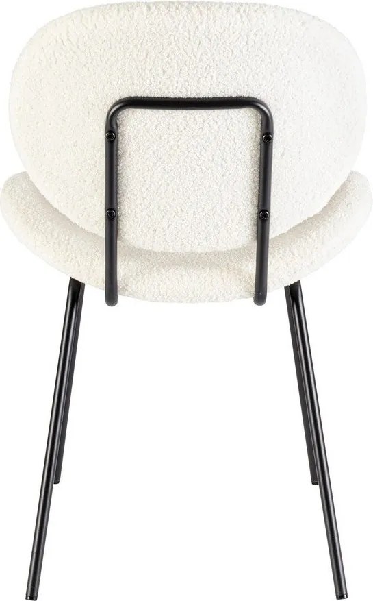 Бял тапициран трапезен стол Maddie – Yes Everyday