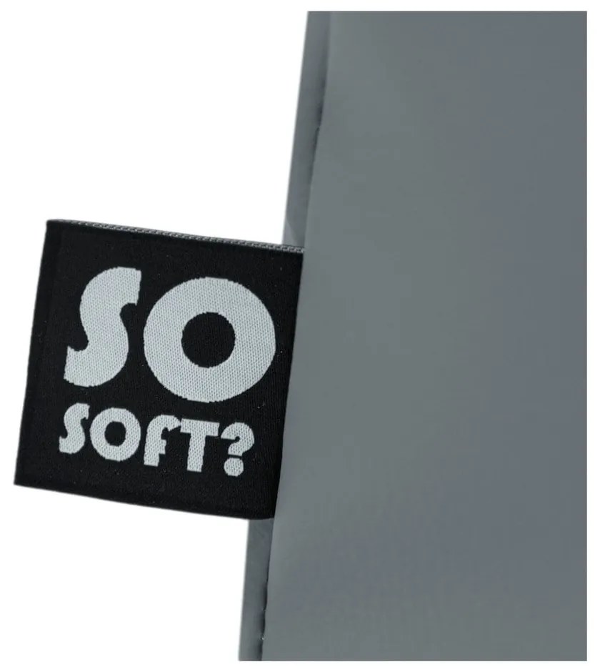 Сив детски пуф от изкуствена кожа Chill M – So Soft?