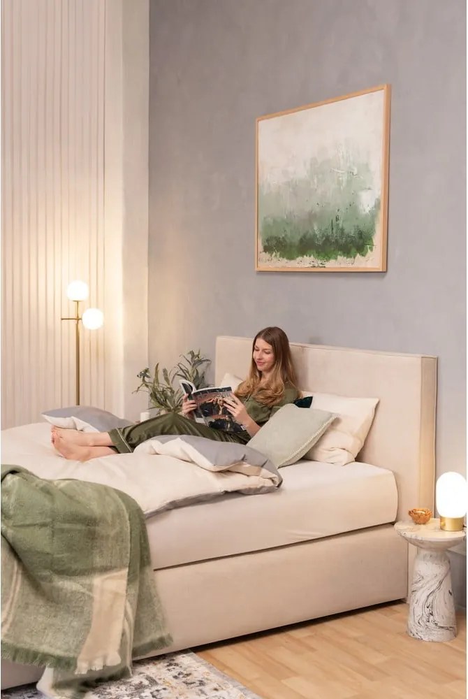 Бежово боксспринг легло 160x200 cm Olia Bold – Bonami Selection