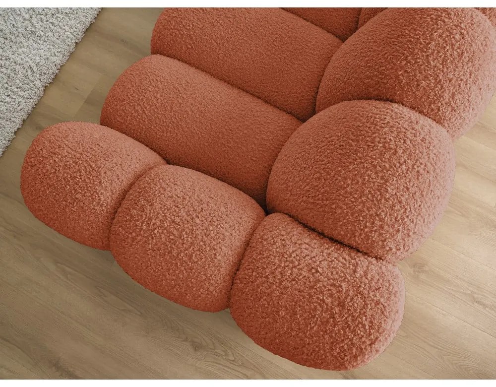 Диван от прежда с примки от букле в тухлен цвят 232 cm Hippolyte – Bobochic Paris