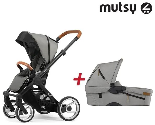Бебешка количка 2в1 EVO UN Black MUTSY - Urban Nomad Light Grey
