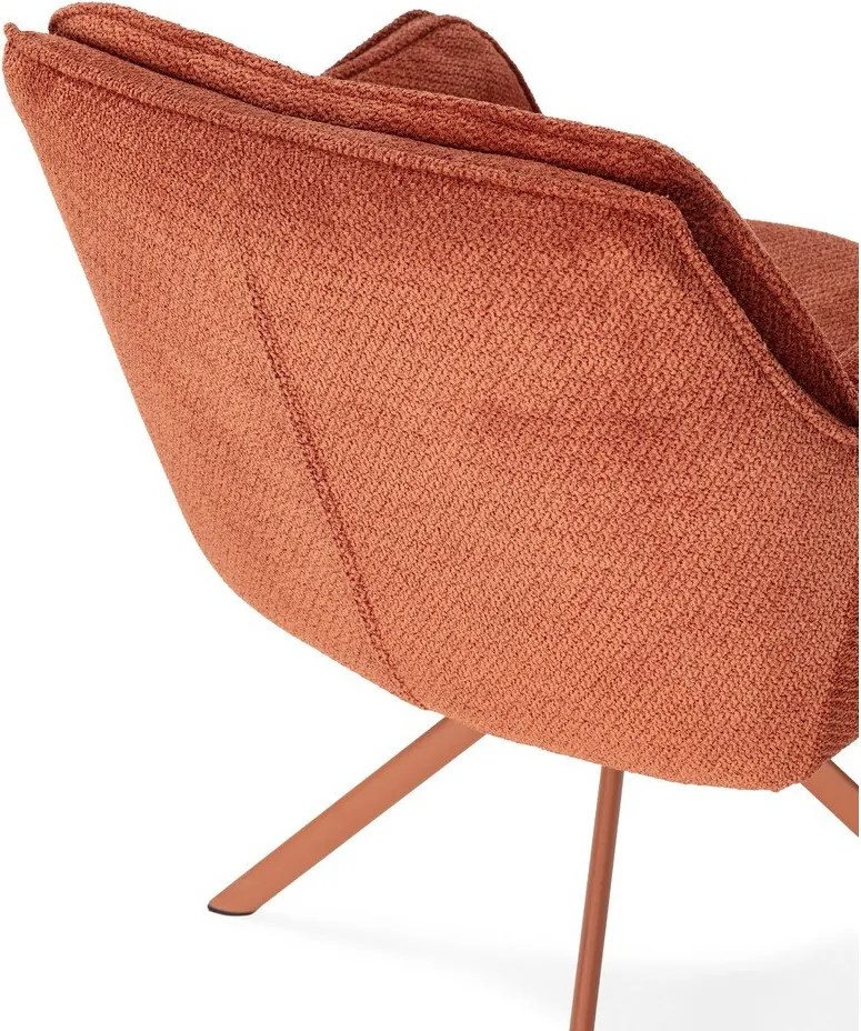 Теракотени тапицирани трапезни столове в комплект 2 бр. Keiko – Marckeric