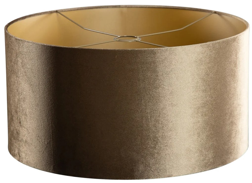 Кадифена абажура бронз със златно вътрешно покритие 50/50/25