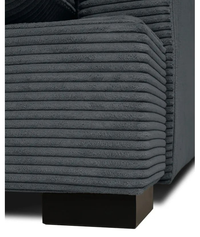 Сив диван от рипсено кадифе 266 cm Mobby – Scandic