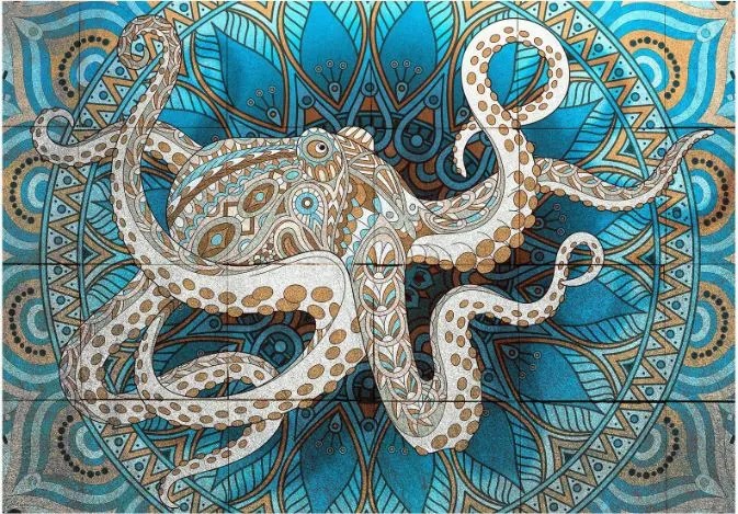 Самозалепващ се фототапет - Zen Octopus - 196x140