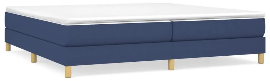 3120644 vidaXL Рамка за легло с пружини, синя, 200x200 см, плат