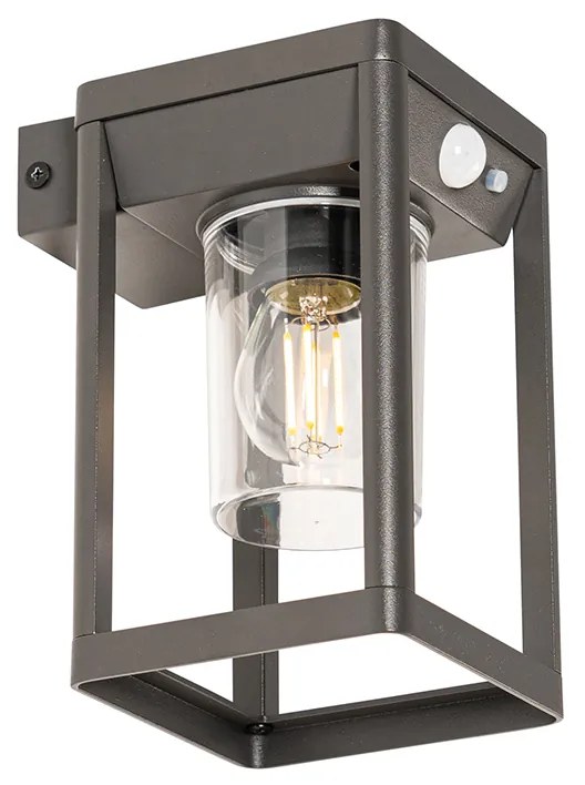 Външна стенна лампа тъмно сива с LED и димируема светлина на слънчева енергия - Sonne