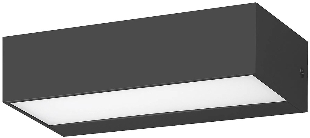 RABALUX 7935 Halden, външна пластмасова стенна лампа, черно, LED 9W 640lm, 4000K, 17x8x5cm - 7935