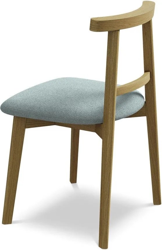 Син трапезен стол от масивна дървесина Ohelo – Makamii