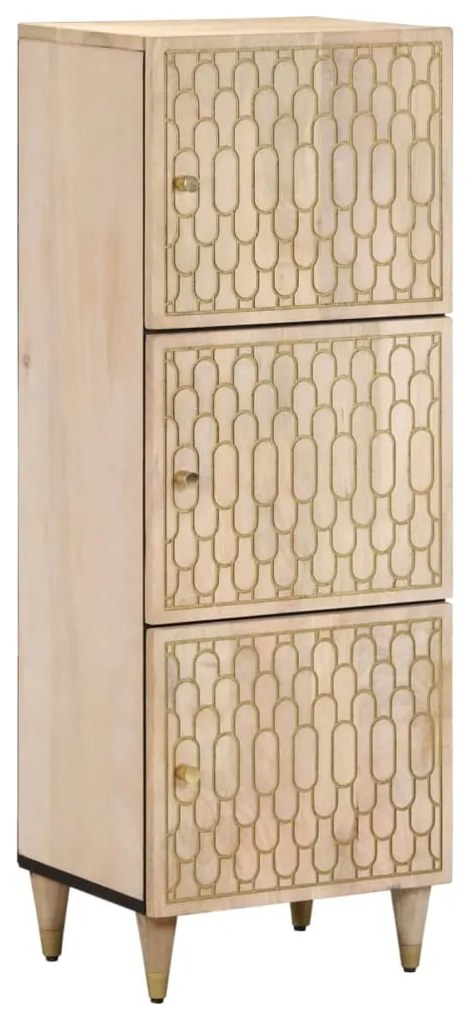 358277 vidaXL Висок шкаф, 40x33x110 см, мангово дърво масив