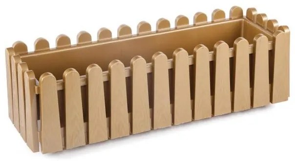 Serinova - Пластмасова саксия за балкон "Istanbul" 53,5x17xh19см, 9л, WOOD EFFECT-(IB02)