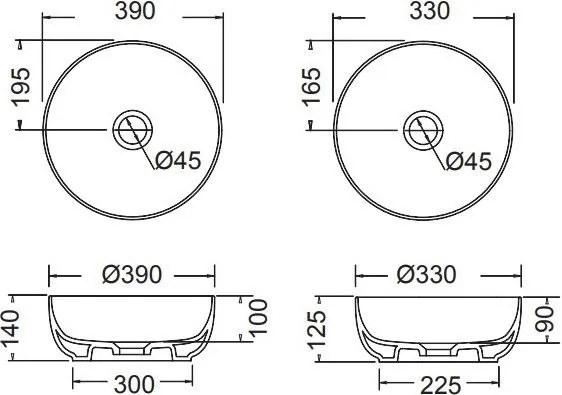 Мраморен умивалник Thalo Fossil I-Антрацит