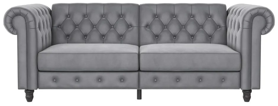 Светлосив кадифен диван 236 cm Felix – Støraa