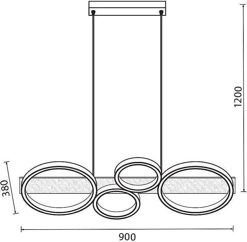 Полилей MATTEO LED, 38W, 3000-6400K