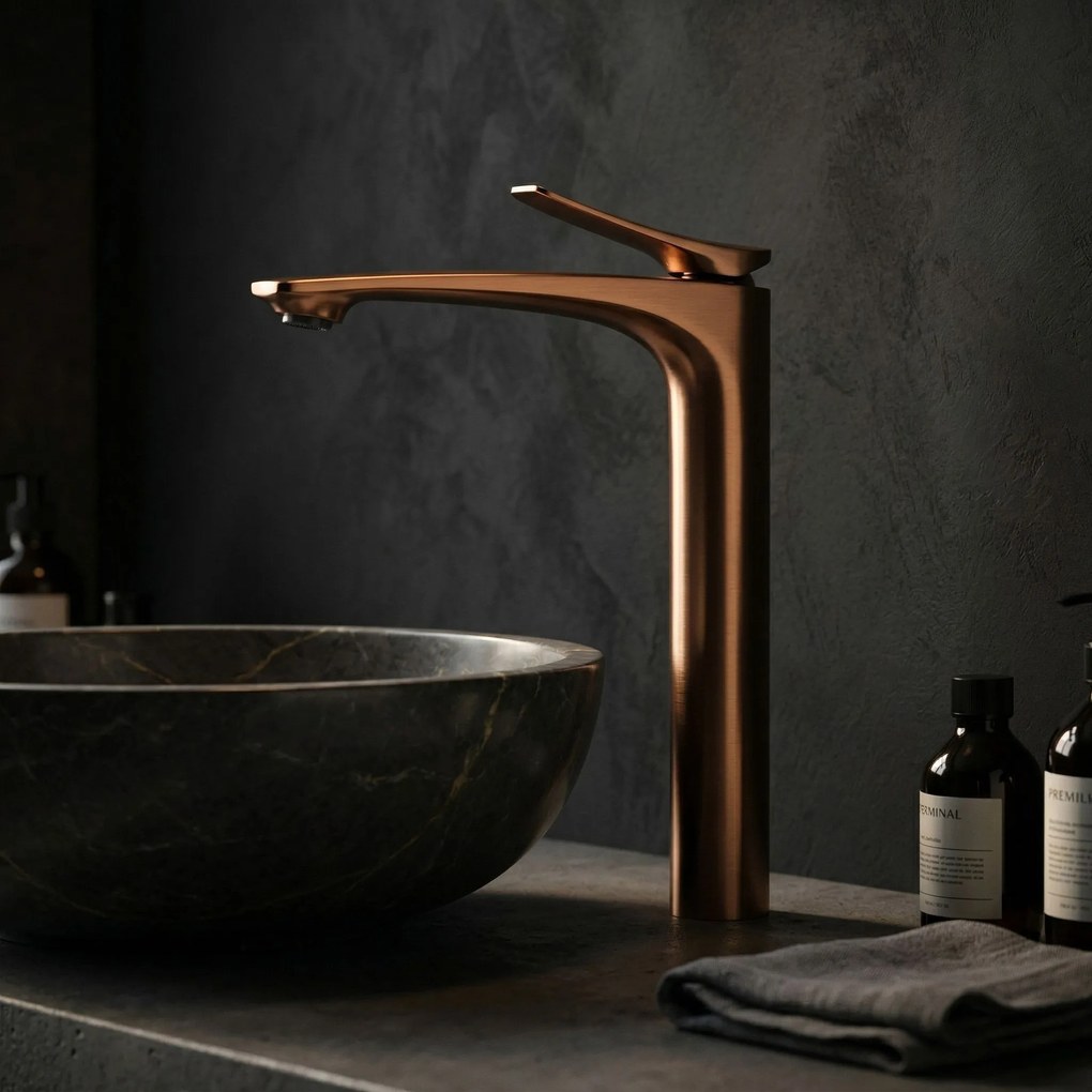 Смесител за мивка PREMIUM Rea Vision Brush Copper High