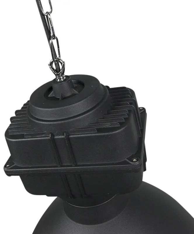 Индустриално висящо осветително тяло матово черно - Sicko